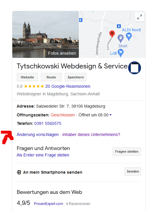 Google Business-Eintrag erstellen oder bearbeiten